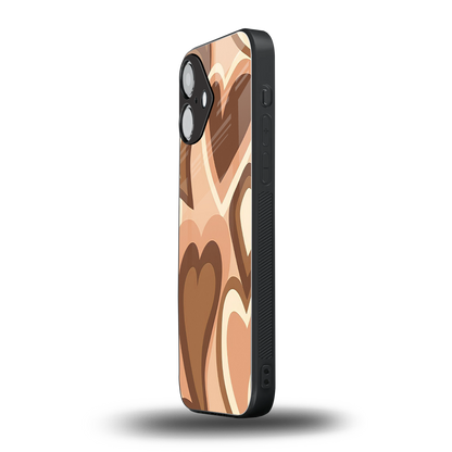 Cocoa Heartbeat Phone Case for Iphone 16 | Glass Case
