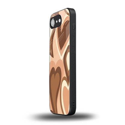 Cocoa Heartbeat iphone 16e mobile cover | shockproof glass phone case