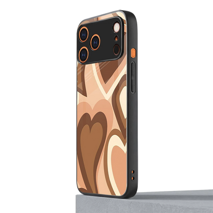 Cocoa Heartbeat iphone 17 pro max mobile cover | shockproof glass phone case