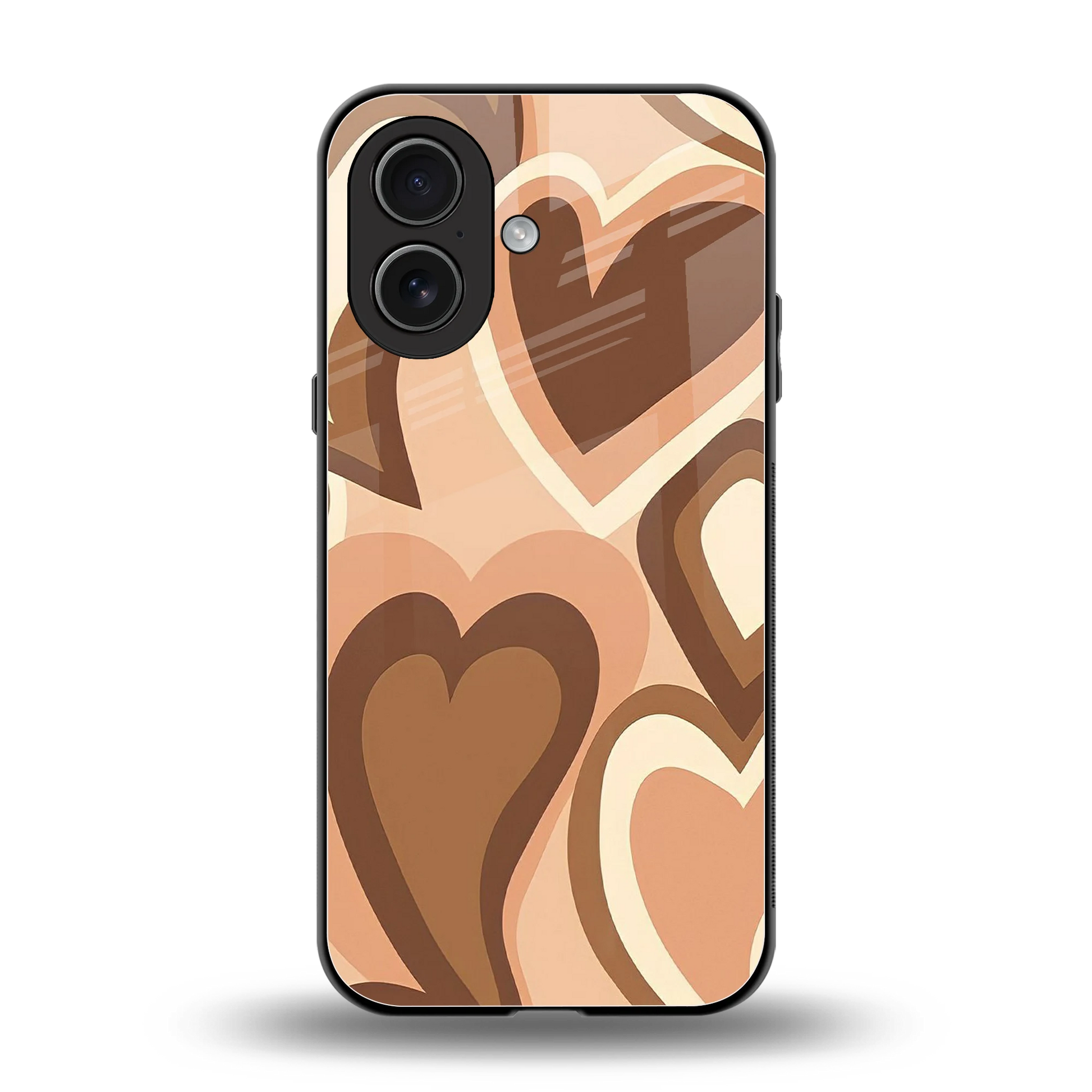 Cocoa Heartbeat back phone cover | glass case for iphone 17