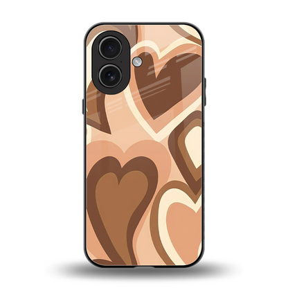 Cocoa Heartbeat back phone cover | glass case for iphone 17