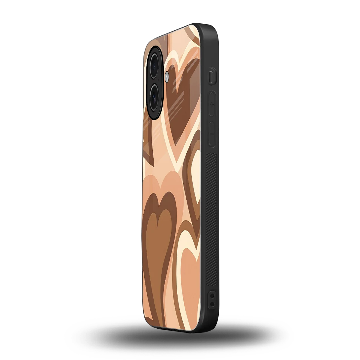 Cocoa Heartbeat iphone 17 mobile cover | shockproof glass phone case