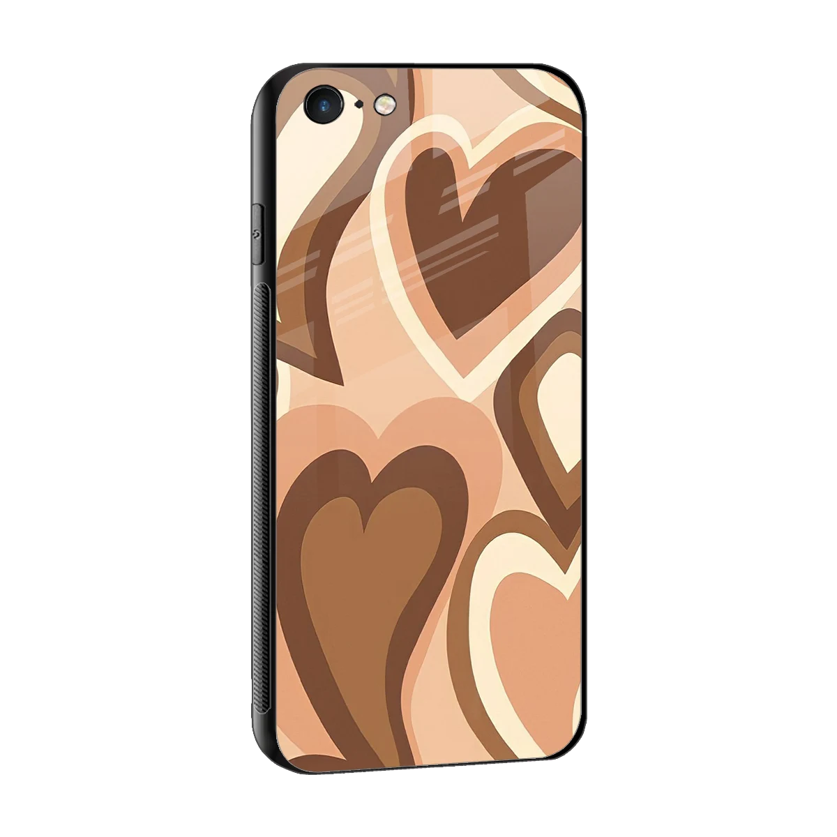Cocoa Heartbeat sleek iphone 6s plus cover with tempered glass back and TPU edges