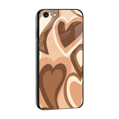 Cocoa Heartbeat sleek iphone 6s plus cover with tempered glass back and TPU edges