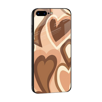 Cocoa Heartbeat sleek iphone 8 plus cover with tempered glass back and TPU edges