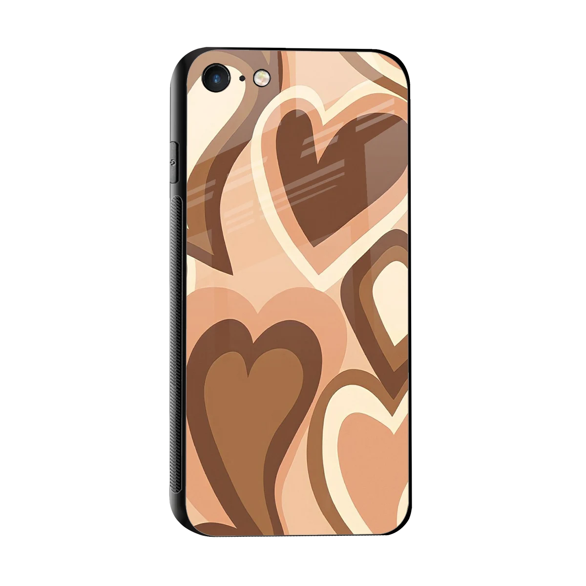 Cocoa Heartbeat sleek iphone 7 cover with tempered glass back and TPU edges