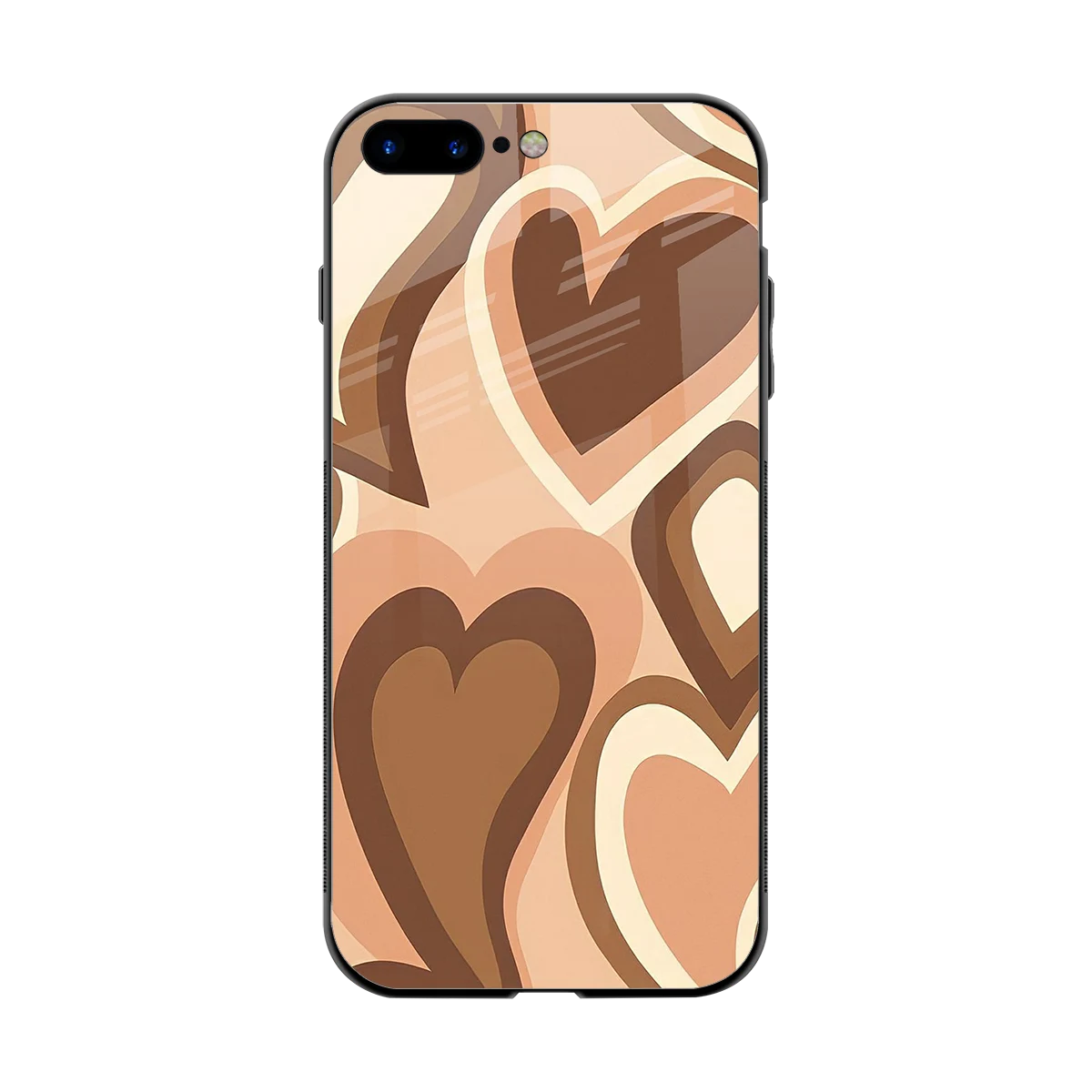 Cocoa Heartbeat back phone cover | glass case for iphone 8 plus
