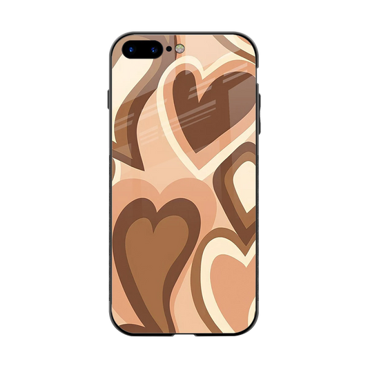 Cocoa Heartbeat back phone cover | glass case for iphone 8 plus