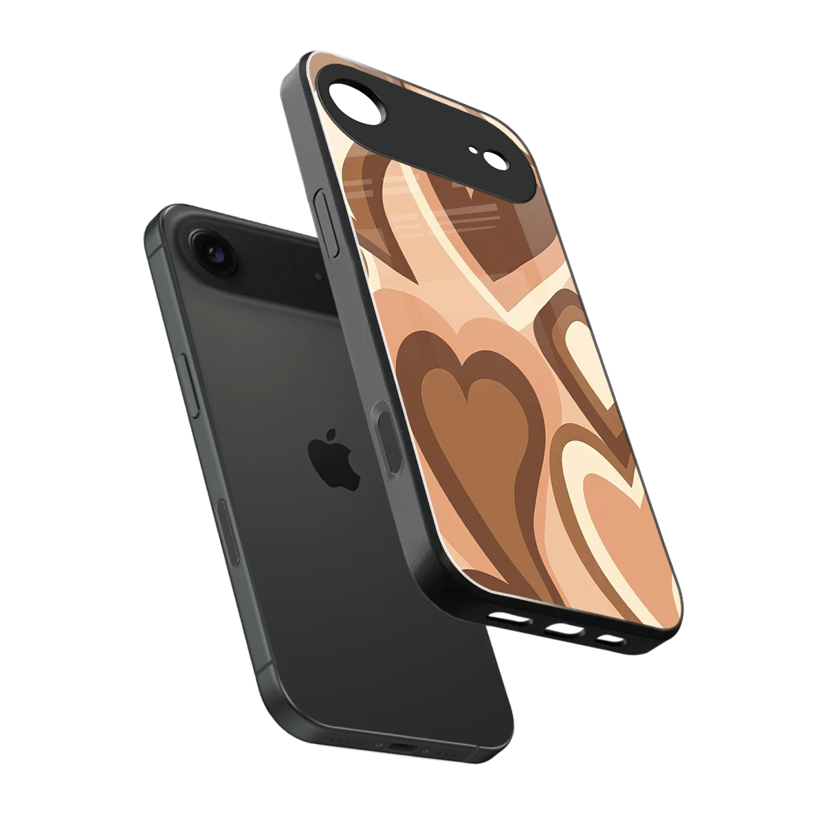 Cocoa Heartbeat sleek iphone air cover with tempered glass back and TPU edges