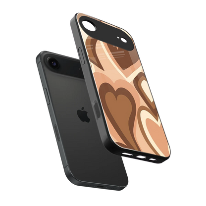 Cocoa Heartbeat sleek iphone air cover with tempered glass back and TPU edges