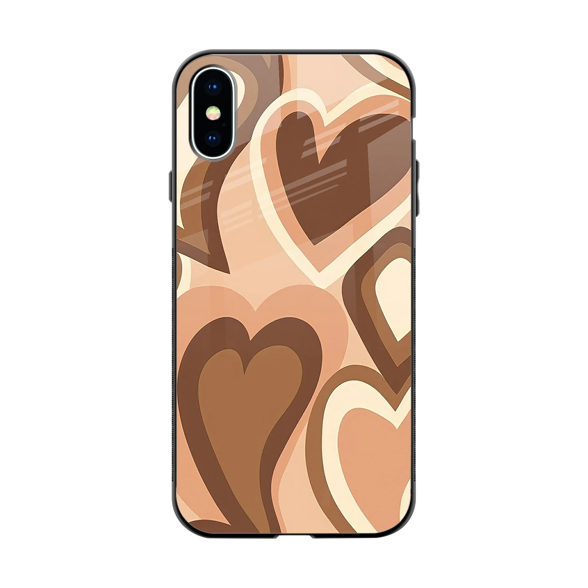 Cocoa Heartbeat back phone cover | glass case for iphone x