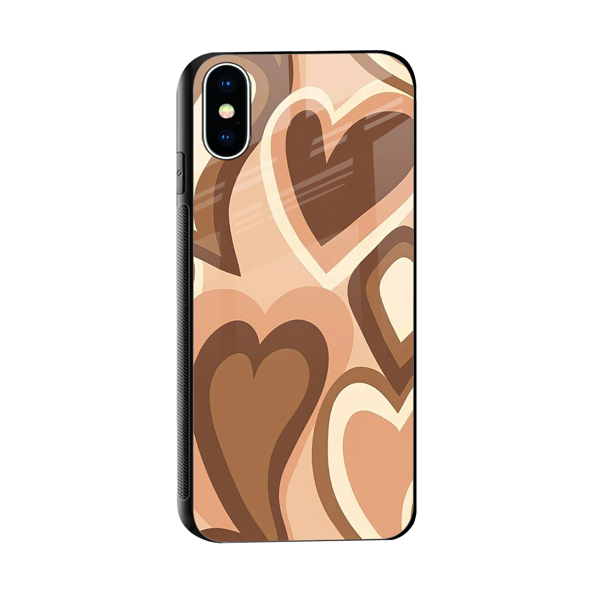 Cocoa Heartbeat sleek iphone x cover with tempered glass back and TPU edges
