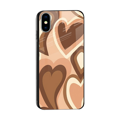 Cocoa Heartbeat sleek iphone x cover with tempered glass back and TPU edges