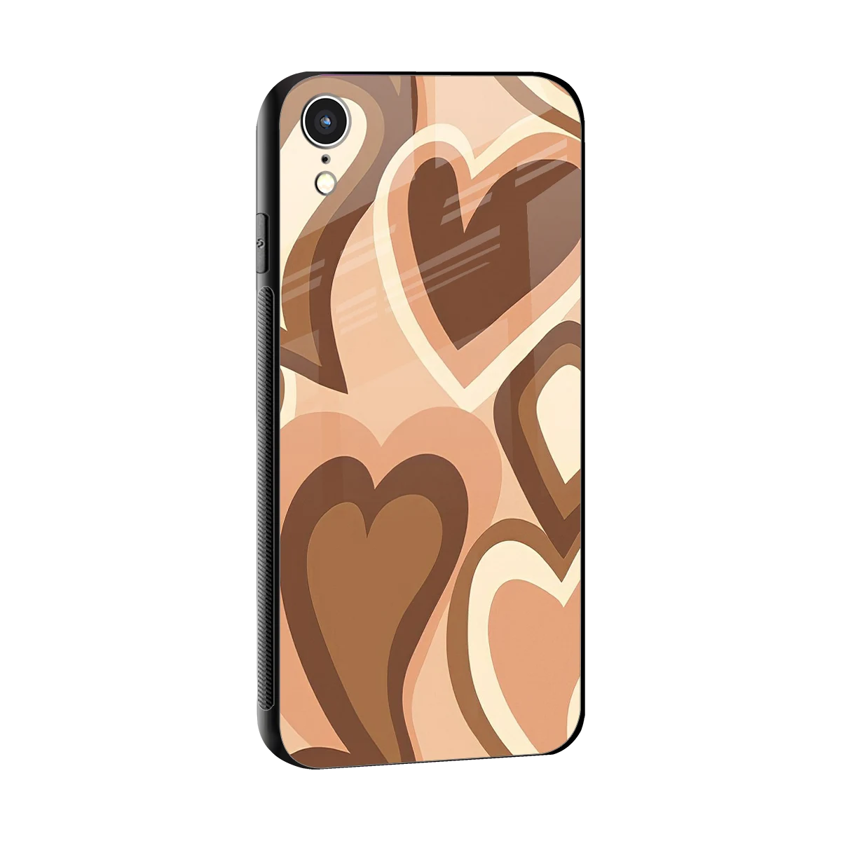 Cocoa Heartbeat sleek iphone xr cover with tempered glass back and TPU edges