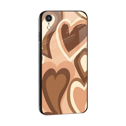 Cocoa Heartbeat sleek iphone xr cover with tempered glass back and TPU edges