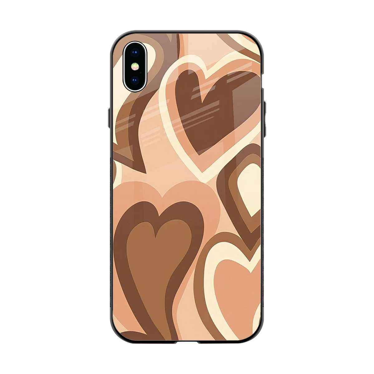 Cocoa Heartbeat back phone cover | glass case for iphone xs max