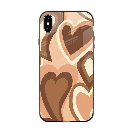 Cocoa Heartbeat back phone cover | glass case for iphone xs max