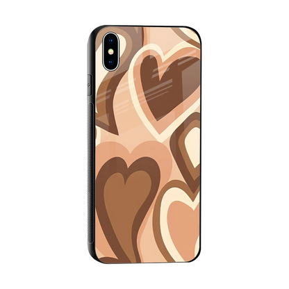 Cocoa Heartbeat sleek iphone xs max cover with tempered glass back and TPU edges