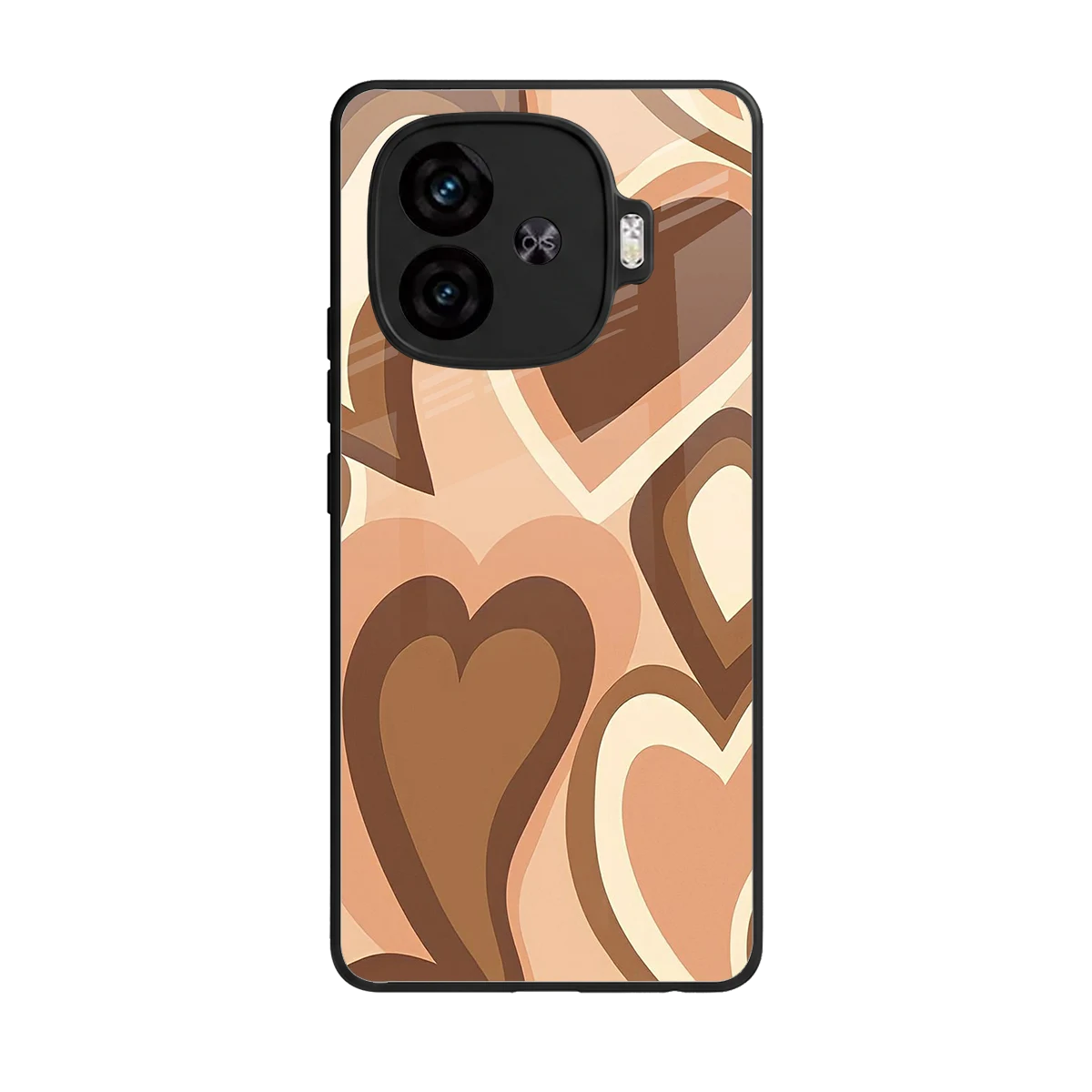 Cocoa Heartbeat back phone cover | glass case for iqoo neo 10r 5g