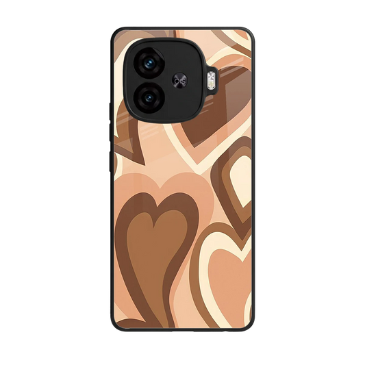 Cocoa Heartbeat back phone cover | glass case for iqoo neo 10r 5g