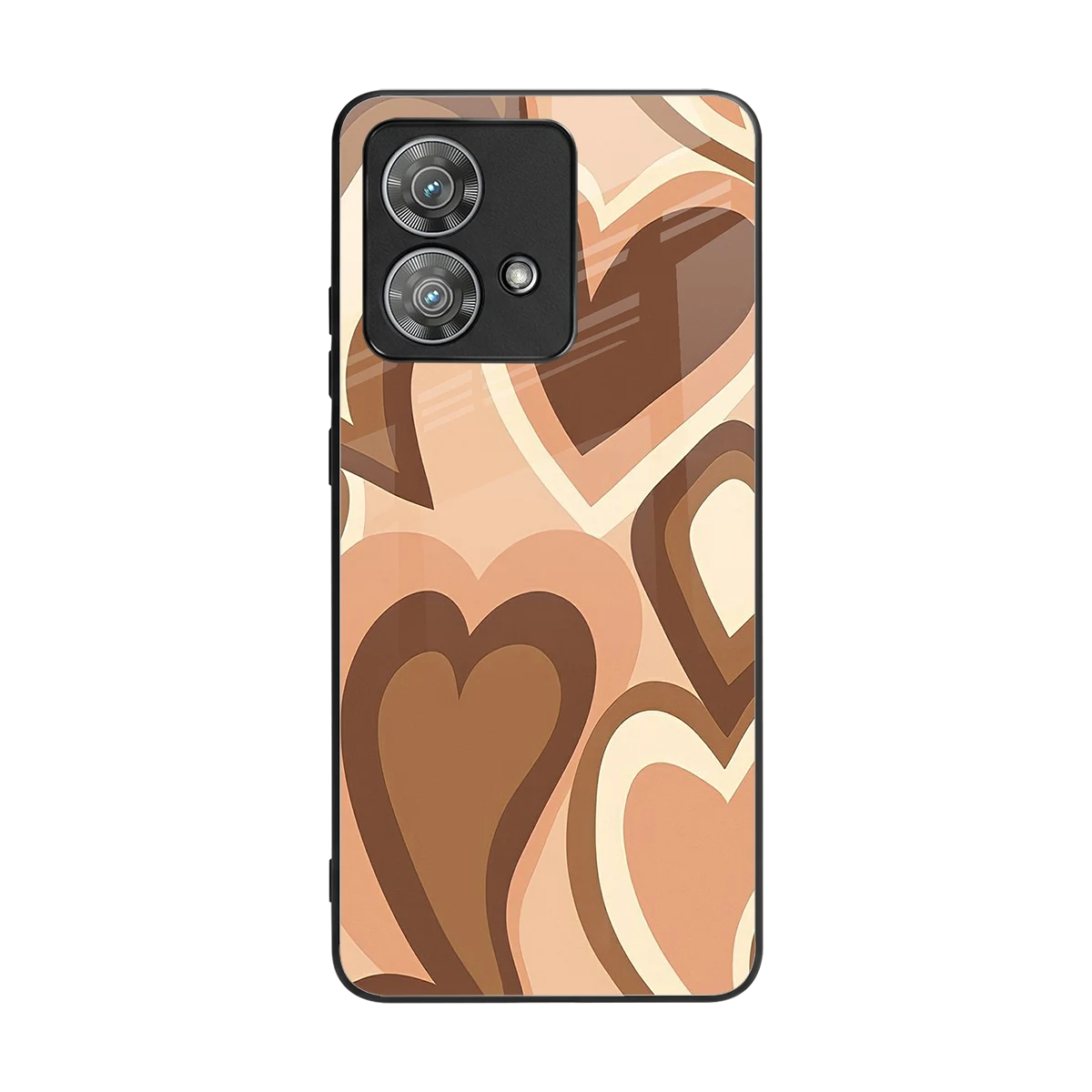 Cocoa Heartbeat back phone cover | glass case for motorola edge 40 neo 5g
