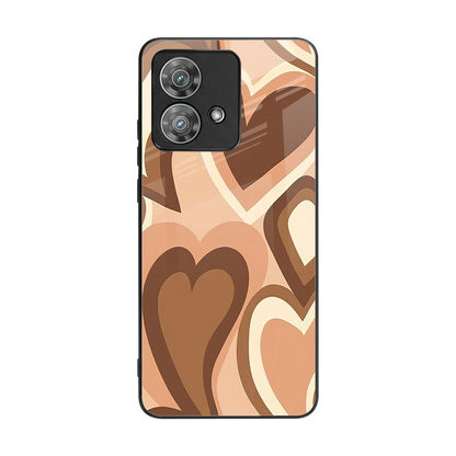 Cocoa Heartbeat back phone cover | glass case for motorola edge 40 neo 5g