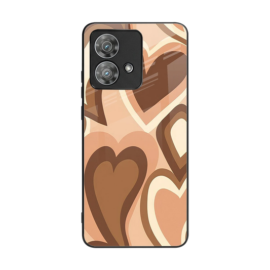 Cocoa Heartbeat back phone cover | glass case for motorola edge 40 neo 5g