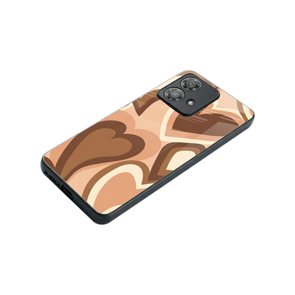 Cocoa Heartbeat stylish phone case for motorola edge 40 neo 5g | glossy glass and slim fit