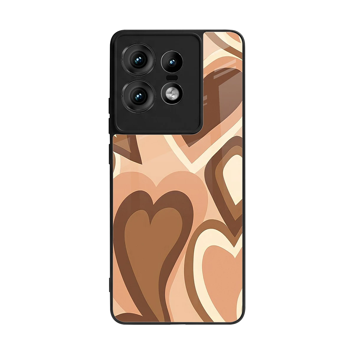 Cocoa Heartbeat back phone cover | glass case for motorola edge 50 pro