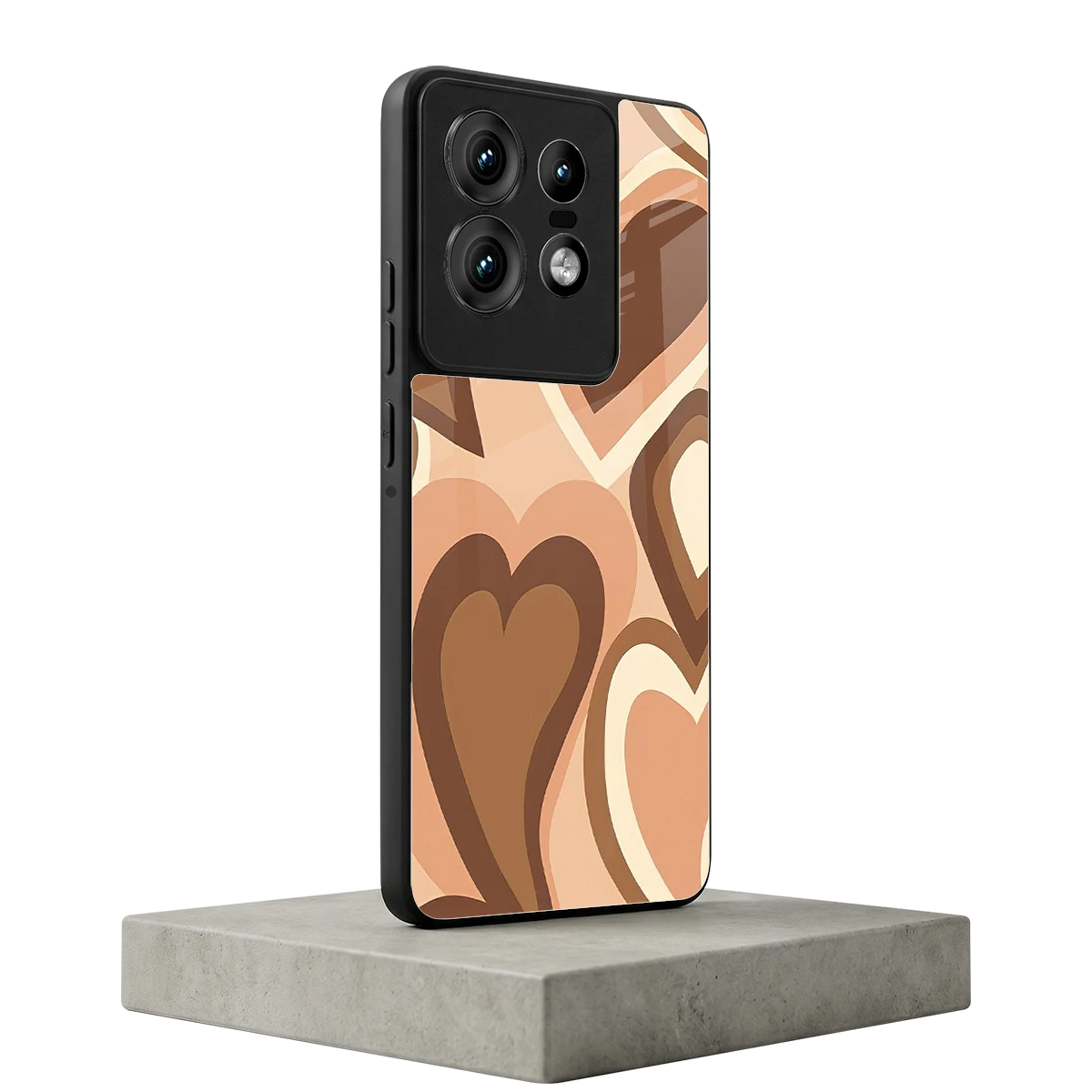 Cocoa Heartbeat motorola edge 50 pro mobile cover | shockproof glass phone case