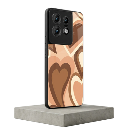 Cocoa Heartbeat motorola edge 50 pro mobile cover | shockproof glass phone case