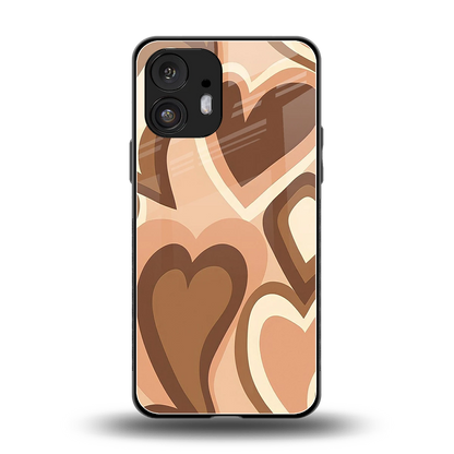 Cocoa Heartbeat back phone cover | glass case for nothing phone 2