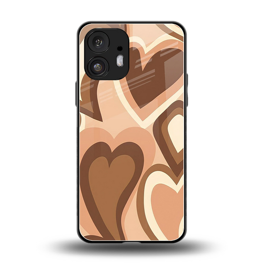 Cocoa Heartbeat back phone cover | glass case for nothing phone 2