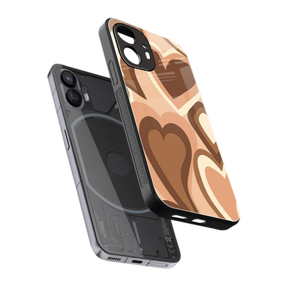 Cocoa Heartbeat sleek nothing phone 2 cover with tempered glass back and TPU edges