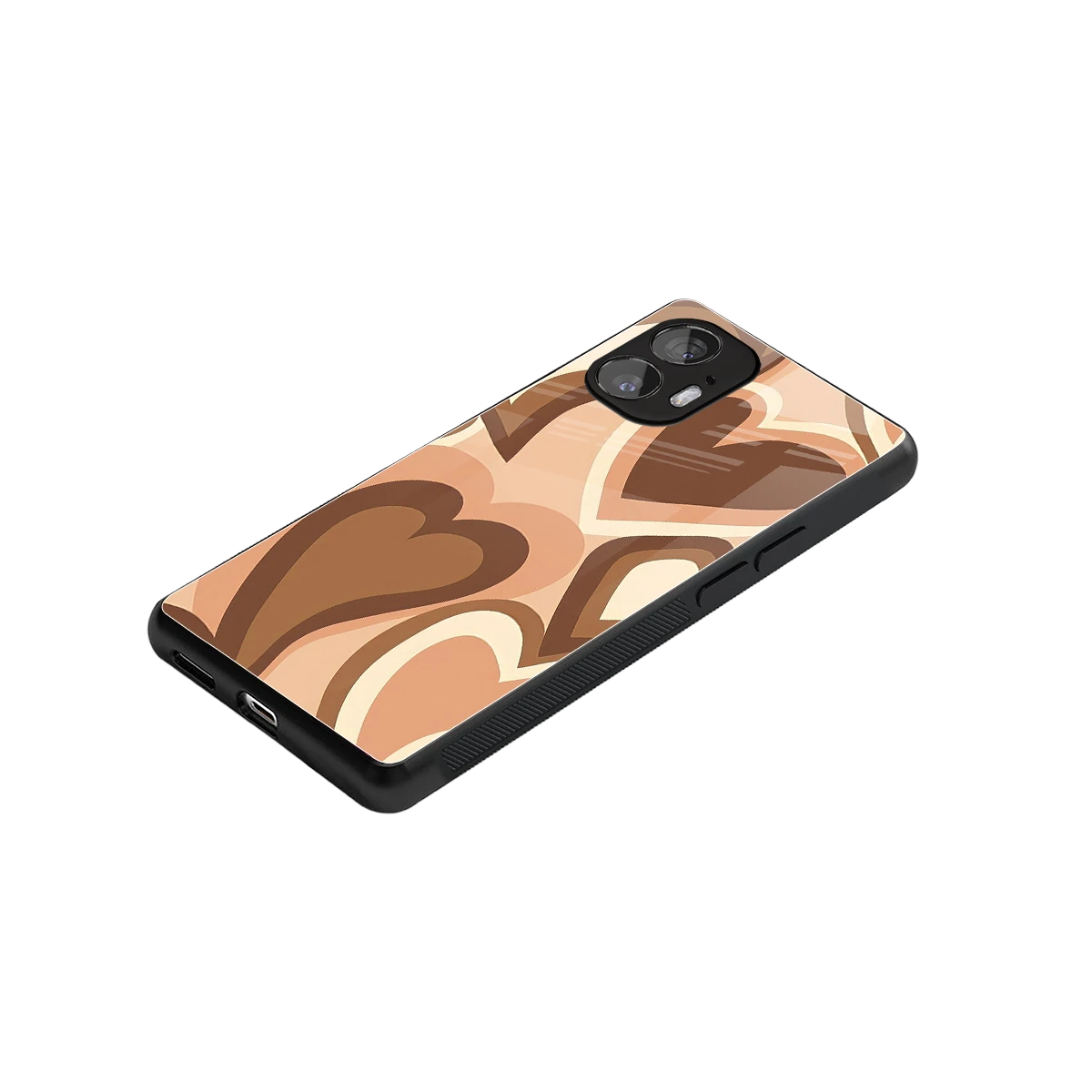 Cocoa Heartbeat stylish phone case for nothing phone 2 | glossy glass and slim fit