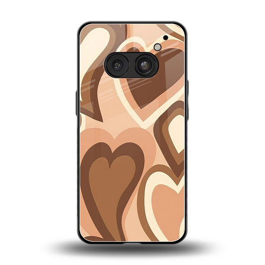Cocoa Heartbeat back phone cover | glass case for nothing phone 2a