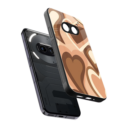 Cocoa Heartbeat sleek nothing phone 2a cover with tempered glass back and TPU edges