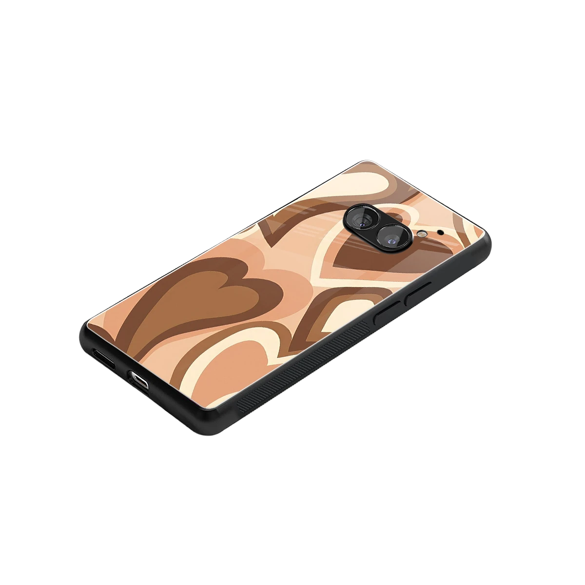 Cocoa Heartbeat stylish phone case for nothing phone 2a | glossy glass and slim fit