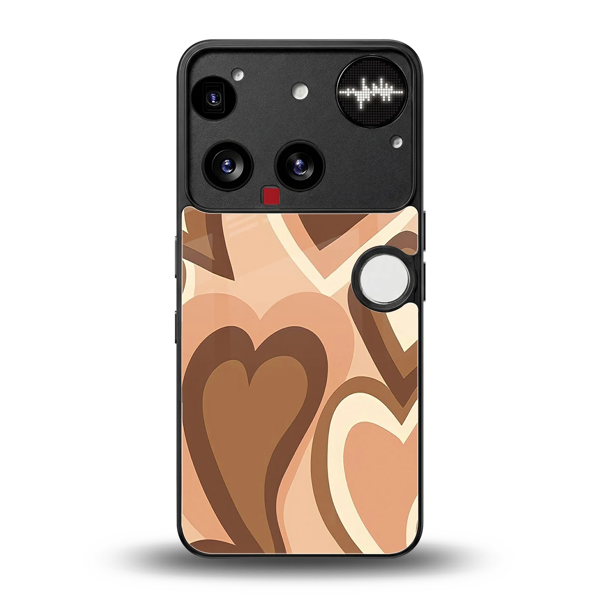 Cocoa Heartbeat back phone cover | glass case for nothing phone 3