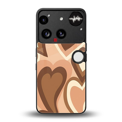 Cocoa Heartbeat back phone cover | glass case for nothing phone 3