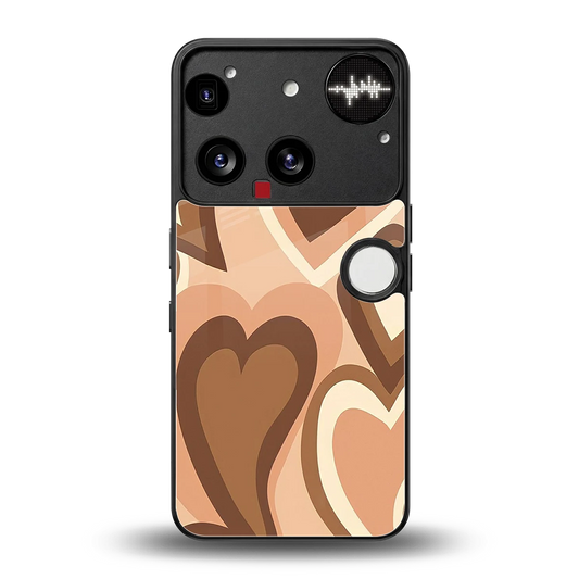 Cocoa Heartbeat back phone cover | glass case for nothing phone 3