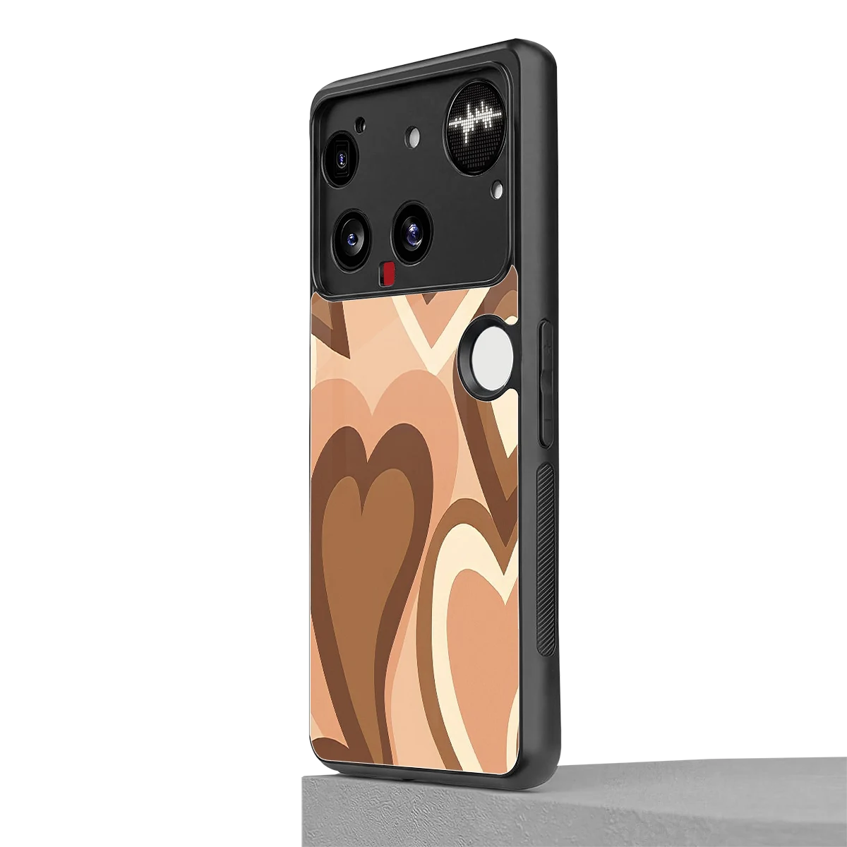 Cocoa Heartbeat nothing phone 3 mobile cover | shockproof glass phone case