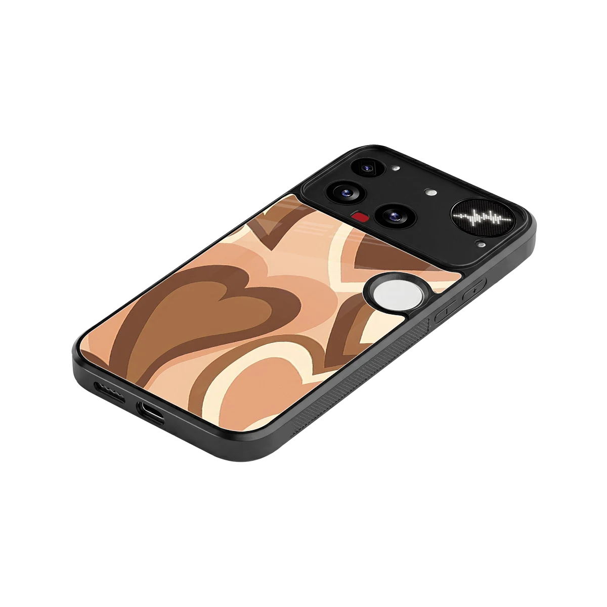 Cocoa Heartbeat stylish phone case for nothing phone 3 | glossy glass and slim fit