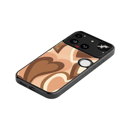 Cocoa Heartbeat stylish phone case for nothing phone 3 | glossy glass and slim fit