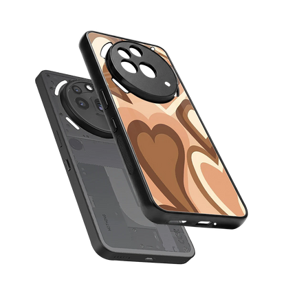 Cocoa Heartbeat sleek nothing phone 3a pro cover with tempered glass back and TPU edges