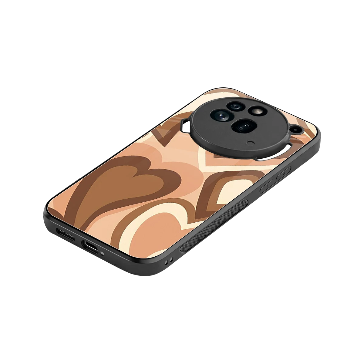 Cocoa Heartbeat stylish phone case for nothing phone 3a pro | glossy glass and slim fit