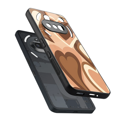 Cocoa Heartbeat sleek nothing phone 3a cover with tempered glass back and TPU edges