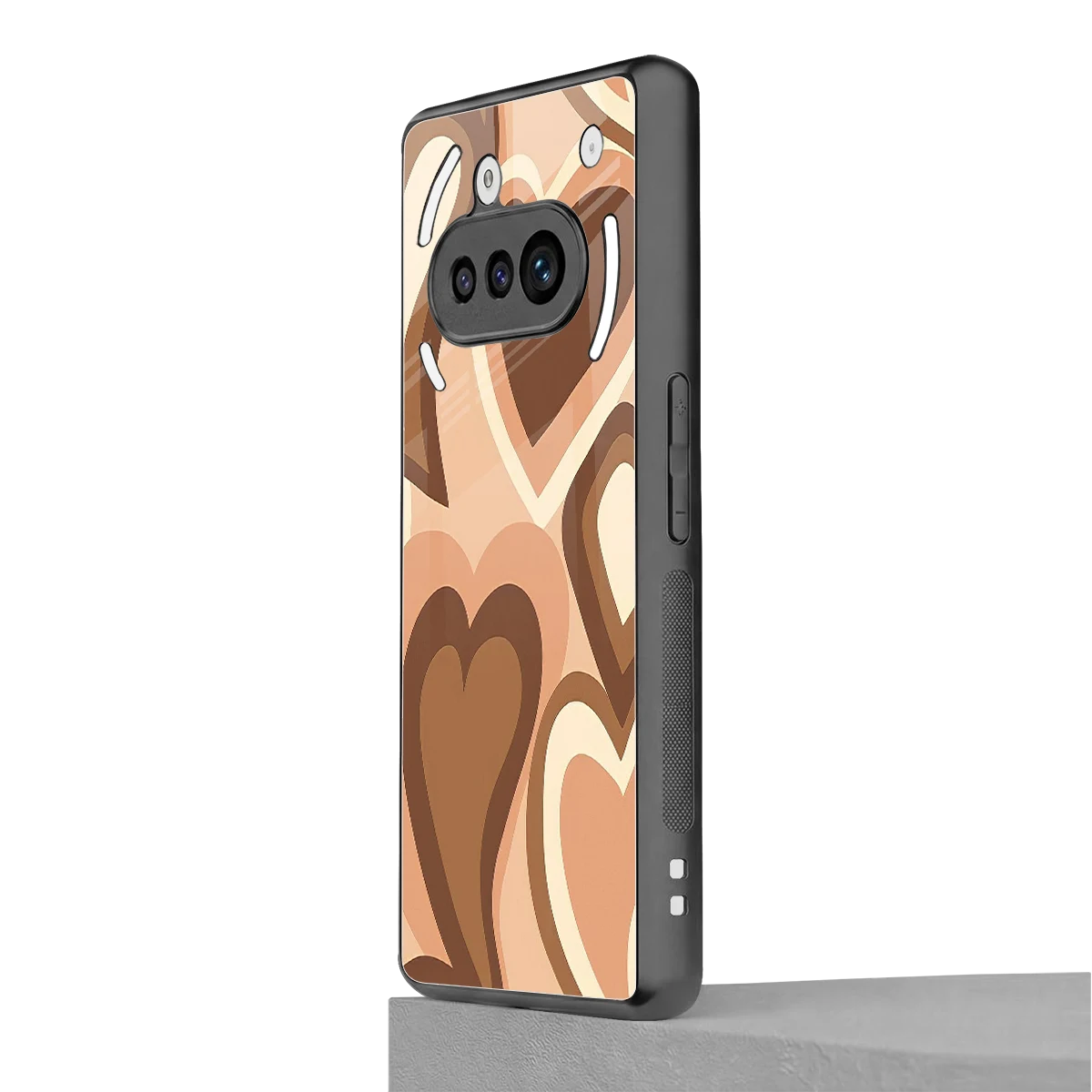 Cocoa Heartbeat nothing phone 3a mobile cover | shockproof glass phone case