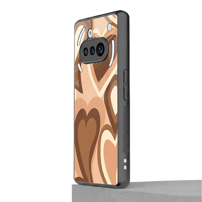 Cocoa Heartbeat nothing phone 3a mobile cover | shockproof glass phone case