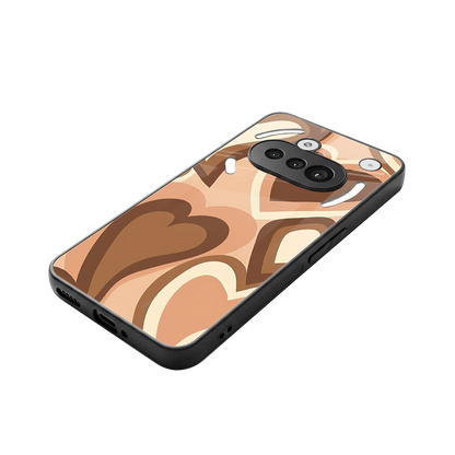Cocoa Heartbeat stylish phone case for nothing phone 3a | glossy glass and slim fit